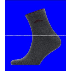 5 ПАР - Золотая игла носки мужские укороченные спортивные с -1010 с лайкрой ТЕМНО-СЕРЫЕ