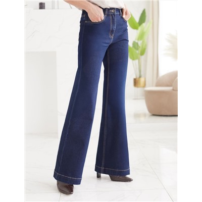 Джинсы клеши из мягкой эластичной джинсы средней плотности 12OZ