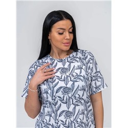 Ночная сорочка женская Текс-Плюс, цвет белый черный