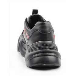 DHJ03-1 BLACK Кроссовки женские (нат.кожа, нат.замша, текстиль) размер 38