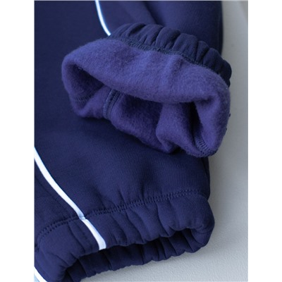 Теплые брюки джоггеры из эластичного футера трехнитки с начесом