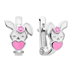 Серьги из серебра эмаль, Л-11999