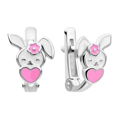 Серьги из серебра эмаль, Л-11999