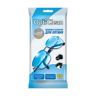 Влажные салфетки OptiClean для Оптики, 20шт