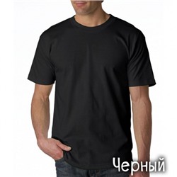 Футболка однотонная, мужская "Velvet" цвет черный (стандарт)