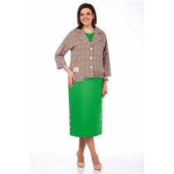 Matini 1.1573 зелень+клетка, Жакет,  Платье