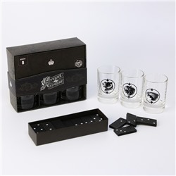 Подарочный набор Рюмки и домино "Лучший из лучших"