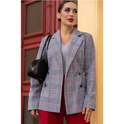 Пиджак Бренда (серый/клетка) Б14124-33М