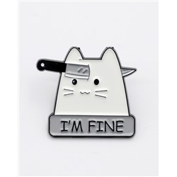 Металлический значок "Я в порядке"