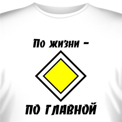 Футболка "По жизни - по главной"