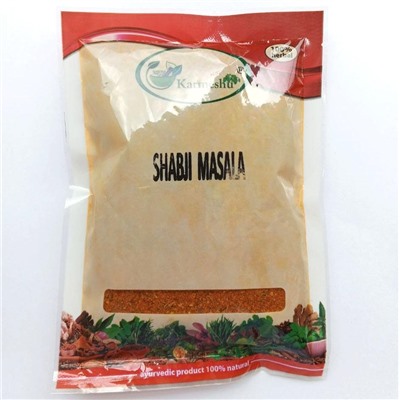 SABJI MASALA powder, Karmeshu (Смесь специй САБДЖИ МАСАЛА (приправа для овощей), Кармешу), ПАКЕТ 100 г.