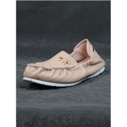 D303X LIGHT BROWN Мокасины женские (натуральная кожа) размер 36