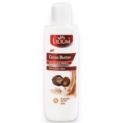 COCOA BUTTER Face & Body Lotion, Lilium (МАСЛО КАКАО лосьон для лица и тела, Лилиум), 200 мл.