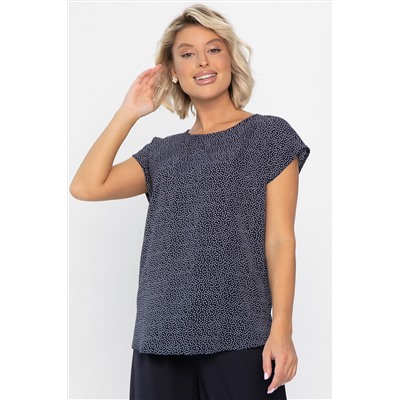 Блуза Милена (темно-синяя) Б14302-8М