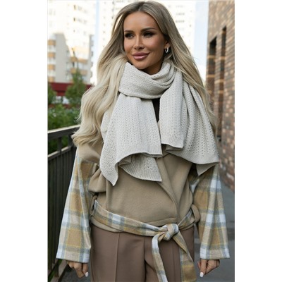 Вязаный палантин (речной жемчуг) ВП03-1М