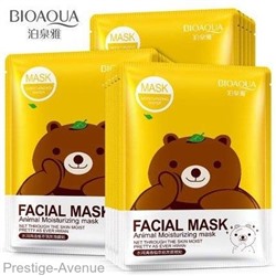 Маска с эссенцией зеленого чая BioAqua Fasial Animal Mask 30г. арт. 8487