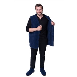 Мужской жилет MEN VEST WOOL, цвет ИНДИГО, цвет СИНИЙ