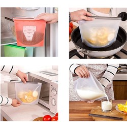 Силиконовый герметичный пакет-контейнер для хранения продуктов, 1 л