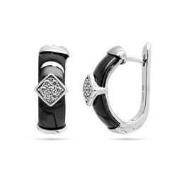 Серьги из серебра керамика, МКВ64