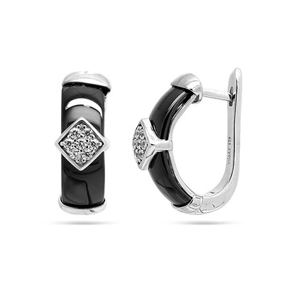 Серьги из серебра керамика, МКВ64