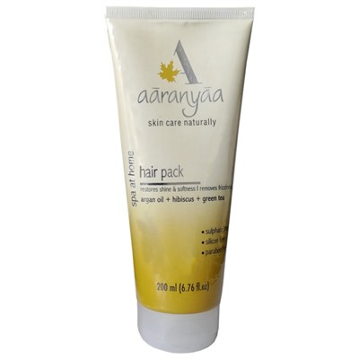 HAIR PACK argan oil, hibiscus, green tea, Aaranyaa (Маска для волос с аргановым маслом, гибискусом и зелёным чаем, Аараньяа), 200 мл. - СРОК ГОДНОСТИ ДО 31 ИЮЛЯ 2025 ГОДА