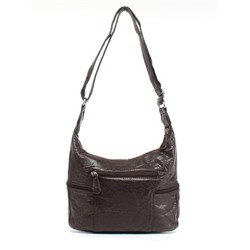 Сумка женская искусственная кожа Guecca-7012,  1отд+карм/перег,  плеч/ремень,  коричневый 257385