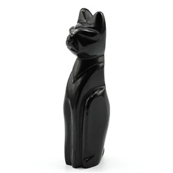 Кошка из нефрита черного 31*37*122мм, 230г