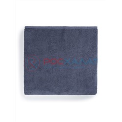 Махровое полотенце без бордюра серое ПМ-84