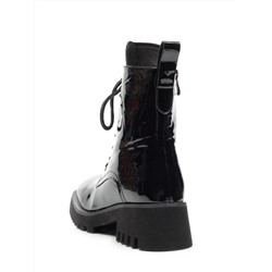 CXR124-2P BLACK Ботинки демисезонные женские (натуральная кожа, байка)