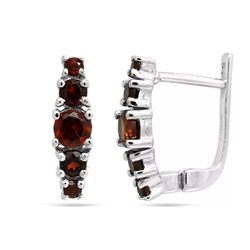 Серьги из серебра гранат, Синтория