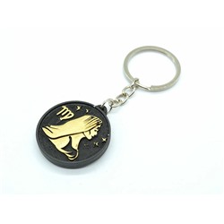 Брелок литой знак зодиака "Дева" черный. 35*35мм