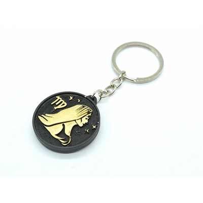 Брелок литой знак зодиака "Дева" черный. 35*35мм