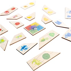 Развивающие деревянные пазлы для детей «Паучок» Цвета