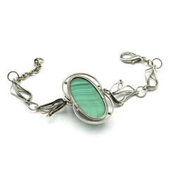 Браслет малахит, 16,5 см