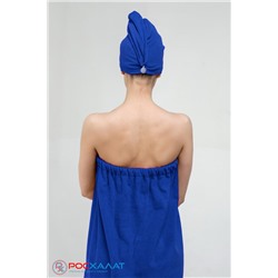 Женский махровый банный комплект (парео на пуговицах и чалма) К-26 (89)