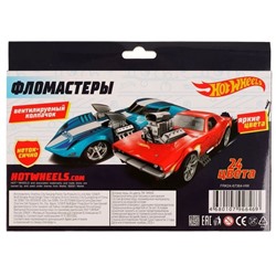 Фломастеры Хот Вилс, 24 цвета, круглые