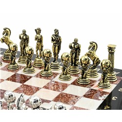 Шахматы подарочные с металлическими фигурами "Атлас", 300*300мм