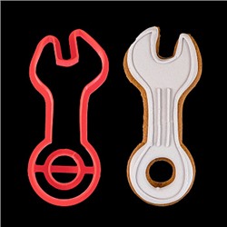 Вырубка для пряника "Гаечный ключ" пластик, 9,5 см