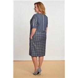 Lady Style Classic 1550 джинс+роз.клетка, Платье