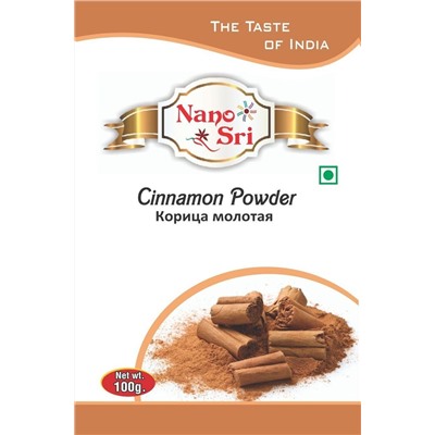 CINNAMON POWDER, Nano Sri (КОРИЦА МОЛОТАЯ, Нано Шри), 100 г.