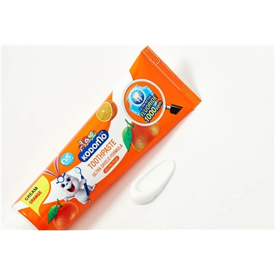 KIDS Toothpaste Ultra Shield Formula, ORANGE, Kodomo (Детская зубная паста С АПЕЛЬСИНОВЫМ ВКУСОМ), 65 г.