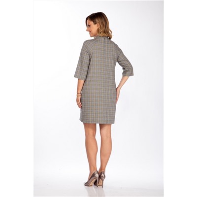 Lady Style Classic 1668 серый_желтый, Платье