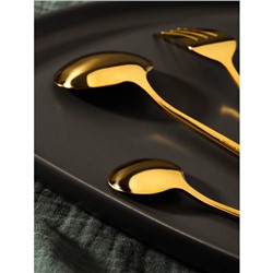 Набор столовых приборов из нержавеющей стали Magistro «Блинк», 4 предмета, цвет золотой