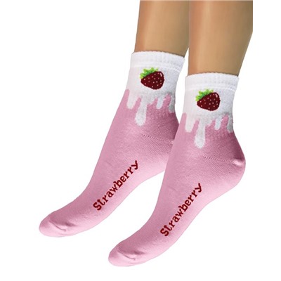 Носки TOUCH Женские р.23-25 Клубника  арт.2130