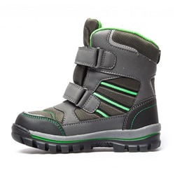 92M-GB-1529 сер/зел Ботинки зима для мальчиков (27-32)/12