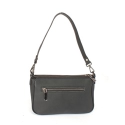 Сумка женская натуральная кожа GU 163-5006,  1отд+карм/перег,  плечевой ремень,  черный 251617