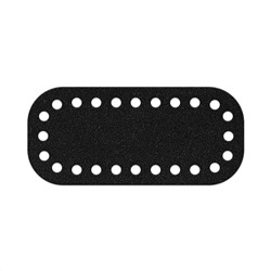 Кожа - Дно для сумки мини 5 х 11 см. Royal black
