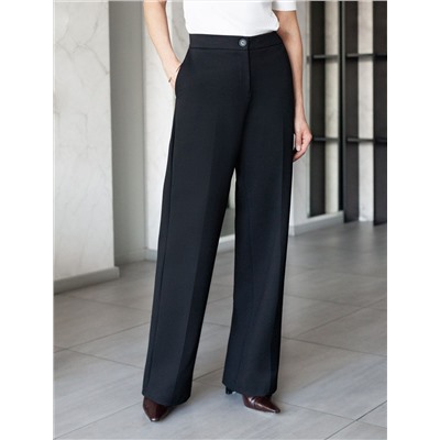 Прямые брюки из джерси на резинке сзади