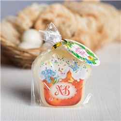Свеча-кулич с картинкой «ХВ», 5 х 5.5 см
