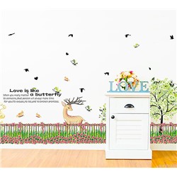 Стикер декор бордюр «Олень»